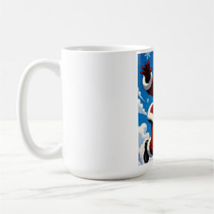 Cheerful Santa Claus in the Snow Fun Christmas Coffee Mug