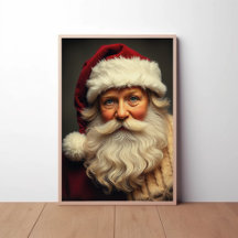 Cheerful Santa Claus Portrait with Festive Glow 