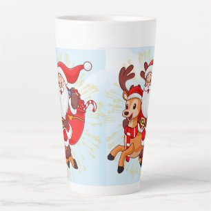 Cheerful Santa Claus T-Shirt – Perfect Christmas  Latte Mug