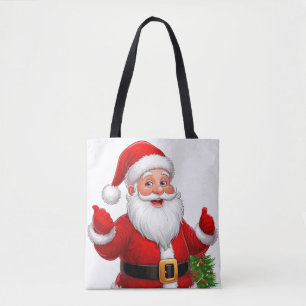 Cheerful Santa Claus Tote Bag
