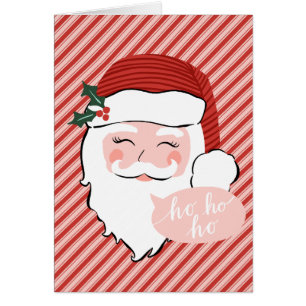Cheerful Santa Face   Pink and Red   