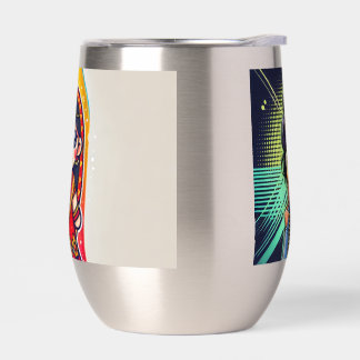 Cheerful Saree Cartoon Water Bottle Design - Tradi