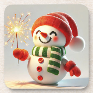 Cheerful Snowman Coaster