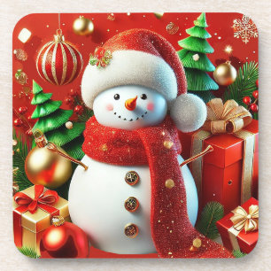 Cheerful Snowman Coaster