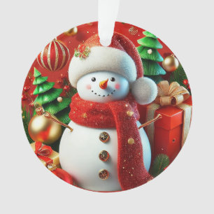 Cheerful Snowman Ornament