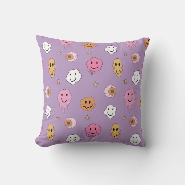 Cheerful Spooky Faces Cushion (Front)