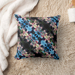 Cheerful Spring Crabapple Flower Blossoms Pattern Cushion