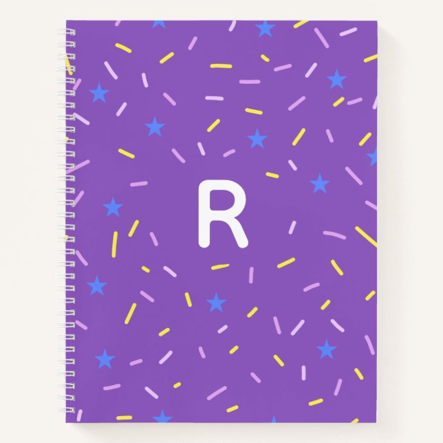 Cheerful Sprinkle Initial Notebook (Front)