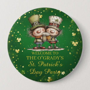 Cheerful St. Patrick’s Day Party Illustration 10 Cm Round Badge