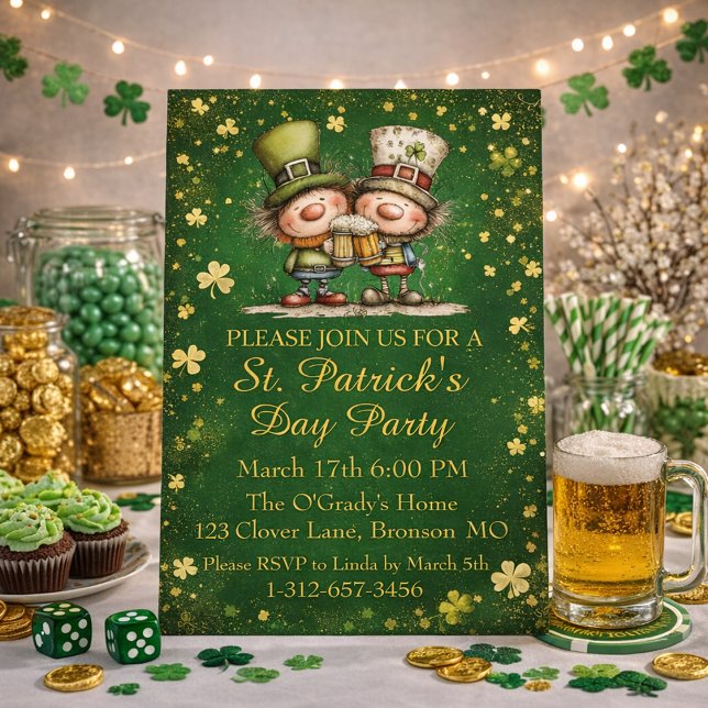Cheerful St. Patrick’s Day Party Invitation  (Creator Uploaded)