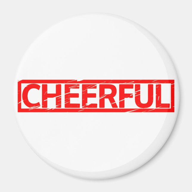 Cheerful Stamp Magnet (Front)