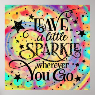 Cheerful Stars Leave a Sparkle Poster