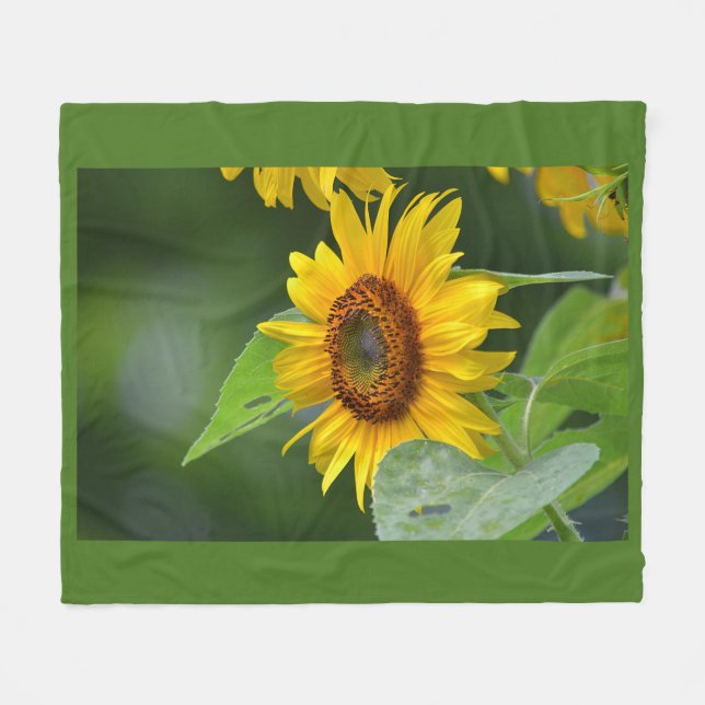 Cheerful Sunflower Blanket (Front (Horizontal))