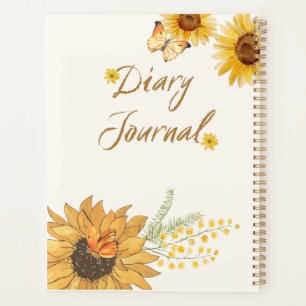 Cheerful Sunflower & Butterfly Sunshine Aesthetic Planner