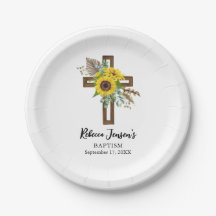 Cheerful Sunflower Rustic Boho Dark Wooden Cross
