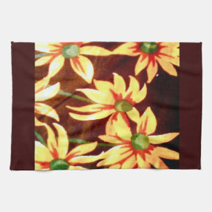 Cheerful Sunflowers Tea Towel
