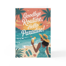 Cheerful Tropical Retirement Card for Woman
