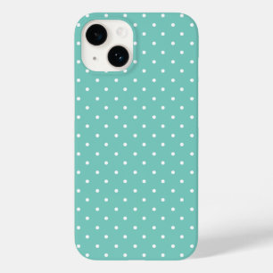 Cheerful Turquoise Green with White Polka Dots Case-Mate iPhone 14 Case