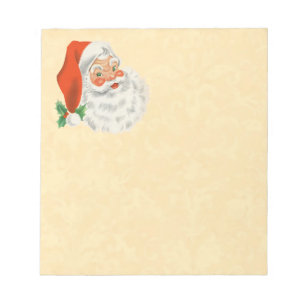 Cheerful Vintage Santa Smiling Z01 Notepad
