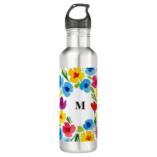 Cheerful Watercolor Florals 710 Ml Water Bottle
