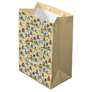 Cheerful Watercolor Realtor Houses Medium Gift Bag