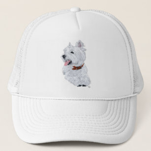 Cheerful West Highland White Terrier Trucker Hat