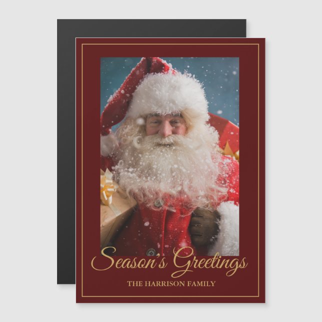 Cheerful Winter Santa Claus Personalised Christmas (Front/Back)