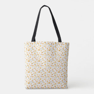 Cheerful Yellow Floral Watercolor Tote Bag