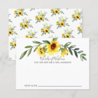 Cheerful Yellow Sunflower Bride Words of Wisdom