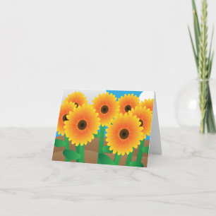 Cheerful Yellow Sunflowers Card