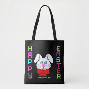 Cheerfully Happy Easter Bunny All-Over-Print Tote Bag