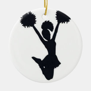 CHEERING CHEERLEADER ORNAMENT