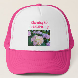 Cheering for Champions! sports cap Pink Hydrangeas