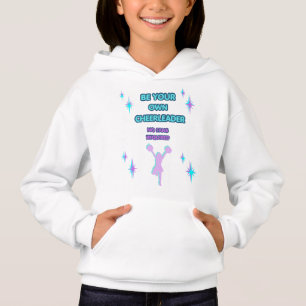 CHEERING FOR ME GIRL'S MOTIVATIONAL WHITE HOODIE