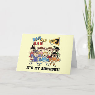 Cheerleader 3rd Birthday T-shirts and Gifts Card
