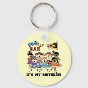 Cheerleader 3rd Birthday T-shirts and Gifts Key Ring