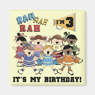 Cheerleader 3rd Birthday T-shirts and Gifts Magnet