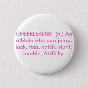 CHEERLEADER 6 CM ROUND BADGE