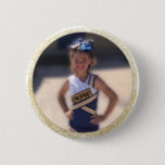 Cheerleader Add Photo 6 Cm Round Badge<br><div class="desc">Customise this button by adding your photo of your favourite cheerleader... .</div>