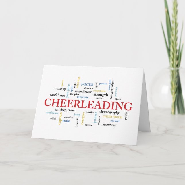 Cheerleader Birthday with Words Card (Front)