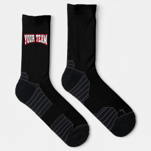 Cheerleader Black Varsity Squad Team Photo Logo Socks