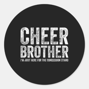 Cheerleader Brother Cheerleading Cheer Brother Classic Round Sticker