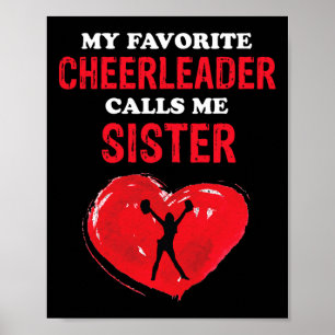 Cheerleader Calls Me Cheer Sister Women Cheerleadi Poster