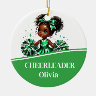 Cheerleader  ceramic ornament