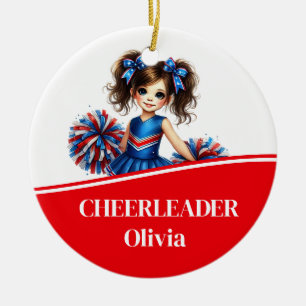 Cheerleader  ceramic ornament