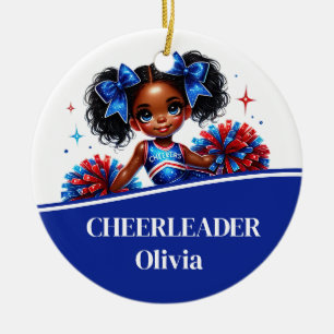 Cheerleader ceramic ornament