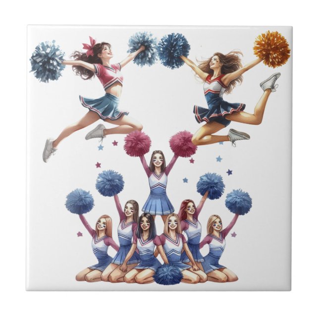 Cheerleader  ceramic tile (Front)