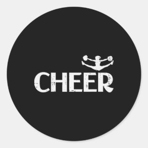 Cheerleader Cheer Cheerleading Team Squad Women Gi Classic Round Sticker