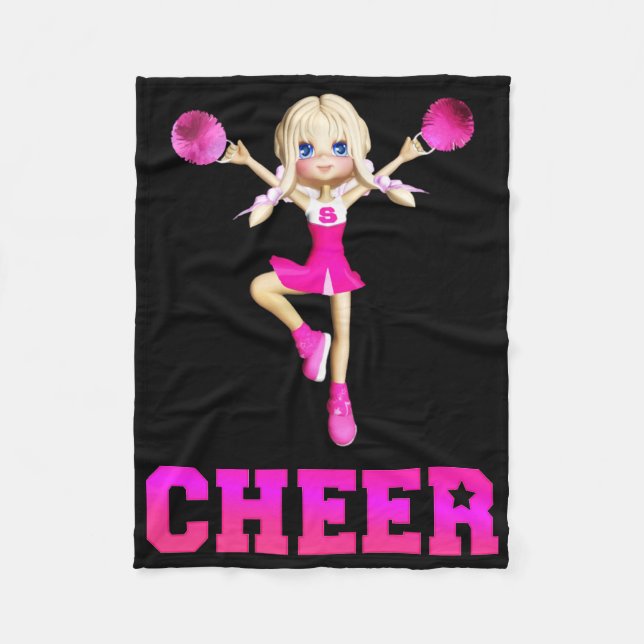 Cheerleader Cheer Fleece Blanket (Front)