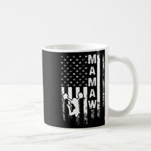 Cheerleader Cheer Mamaw America Flag Vintage Xmas Coffee Mug